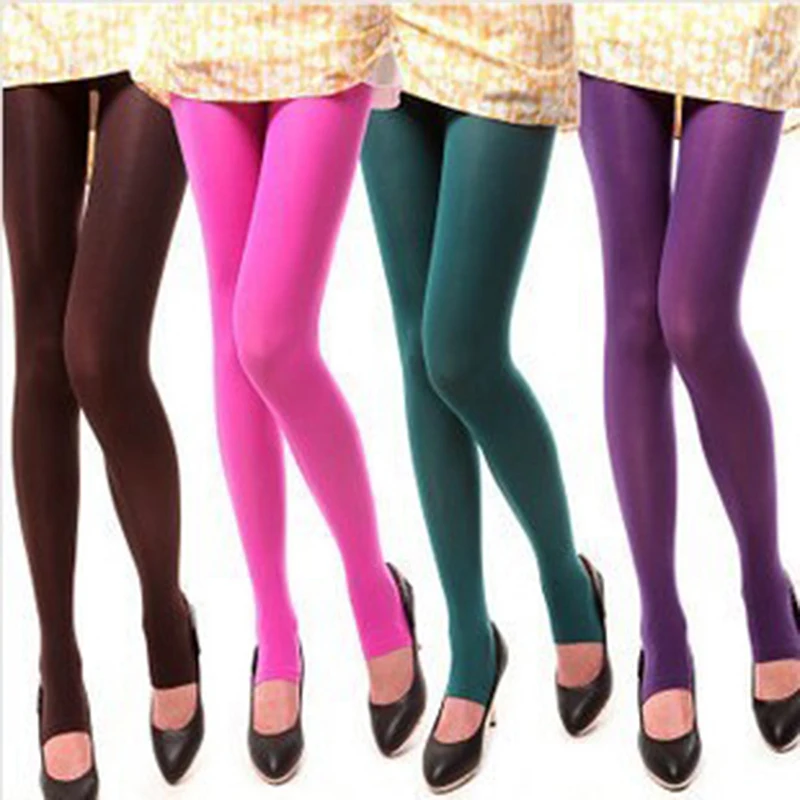 Sexy Tight 8 Colors New Woman Velvet Candy Color 120d Pantyhose Plus Size Multicolour Tights Women