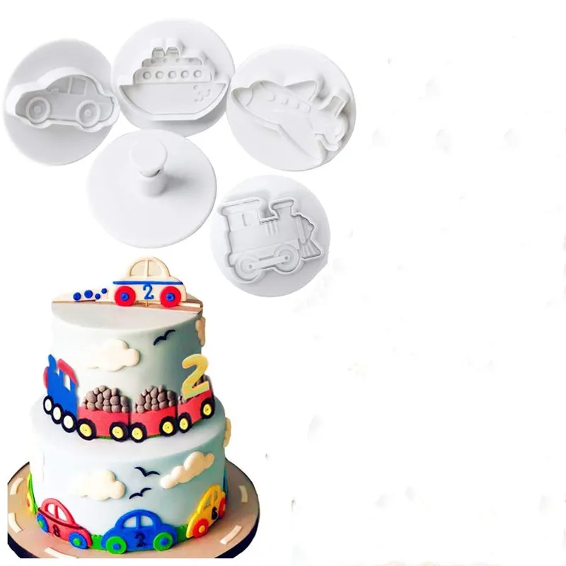 Ensemble De 4 Moules A Biscuits Emporte Pieces En Plastique En Forme D Avion Vehicule Reservoir Forme De Voiture Moule A Patisserie Fondant Outils De Decoration De Gateaux Moules A Bonbons Aliexpress