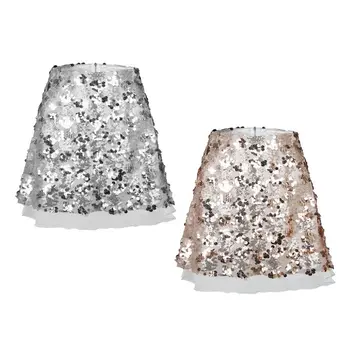

Fashion Casual Wild Lady A-word Skirt New Women Mesh Gauze Sequin Skirts Y1AC