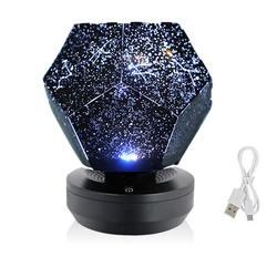Veilleuse Enfant avec Projecteur de Ciel et Étoile, Lumière Étoilée, Lampe LED, Galaxy, Nébuleuse, Cadeau pour Enfants, pour Table de Chambre à Coucher 