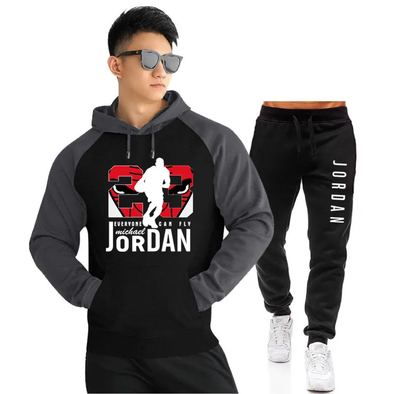 Low Price NEW Autumn winter Hot Sale Men's Sets Hoodie+pants 2 Pieces Sets Casual Tracksuit Male Sportswear Gyms Fitness Sweatpants