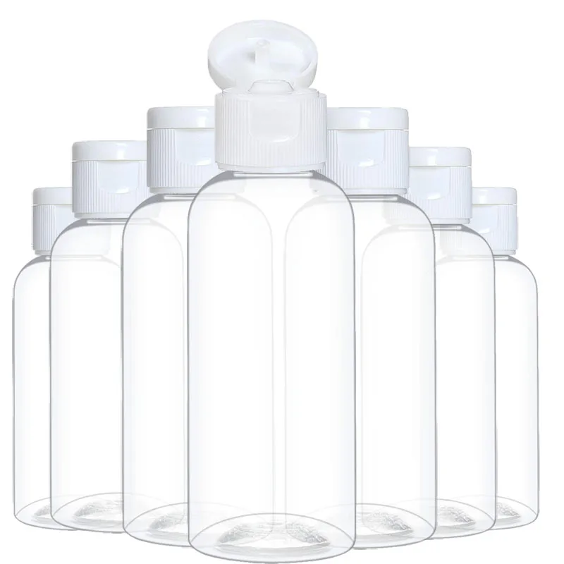 Refillable Bottle Refillable Spray Bottle 20Pcs 10/20/30/50/60/100/120ml Plastic Shampoo Bottles Empty Vail for Travel Container Cosmetics Lotion