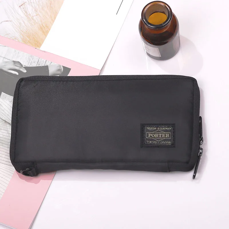 Japanese Men Wallet Long Wallet 2021 Nylon Cloth Casual Student Wallets Youth Women Purse Business Card Holder New
