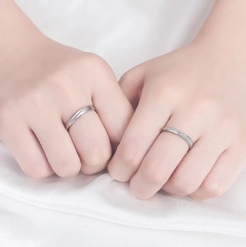 925 Sterling Silver Woman Opening Ring Anniversary Wedding Engagement Couple Ring silver ring wedding rings silver rings