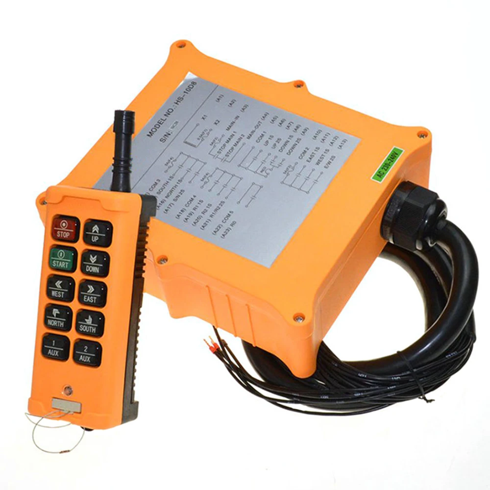 DC24V 2 Transmitters 10 Channels Hoist Crane Radio Remote Control System DC24V 2 Transmitters 10 Channels Hoist Crane Radio Remote Control System