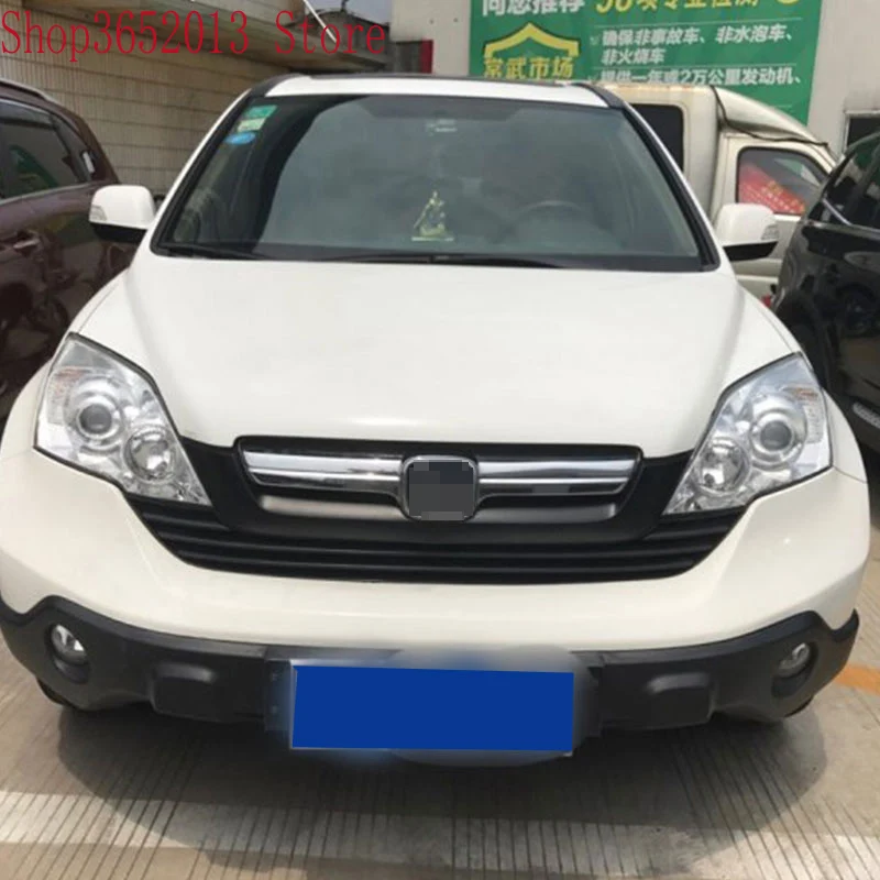 Для Honda CR-V CRV 2007 2008 2009 2010 2011 ABS хромированная рамка переднего бампера сетка гриль стильная решетка решетки