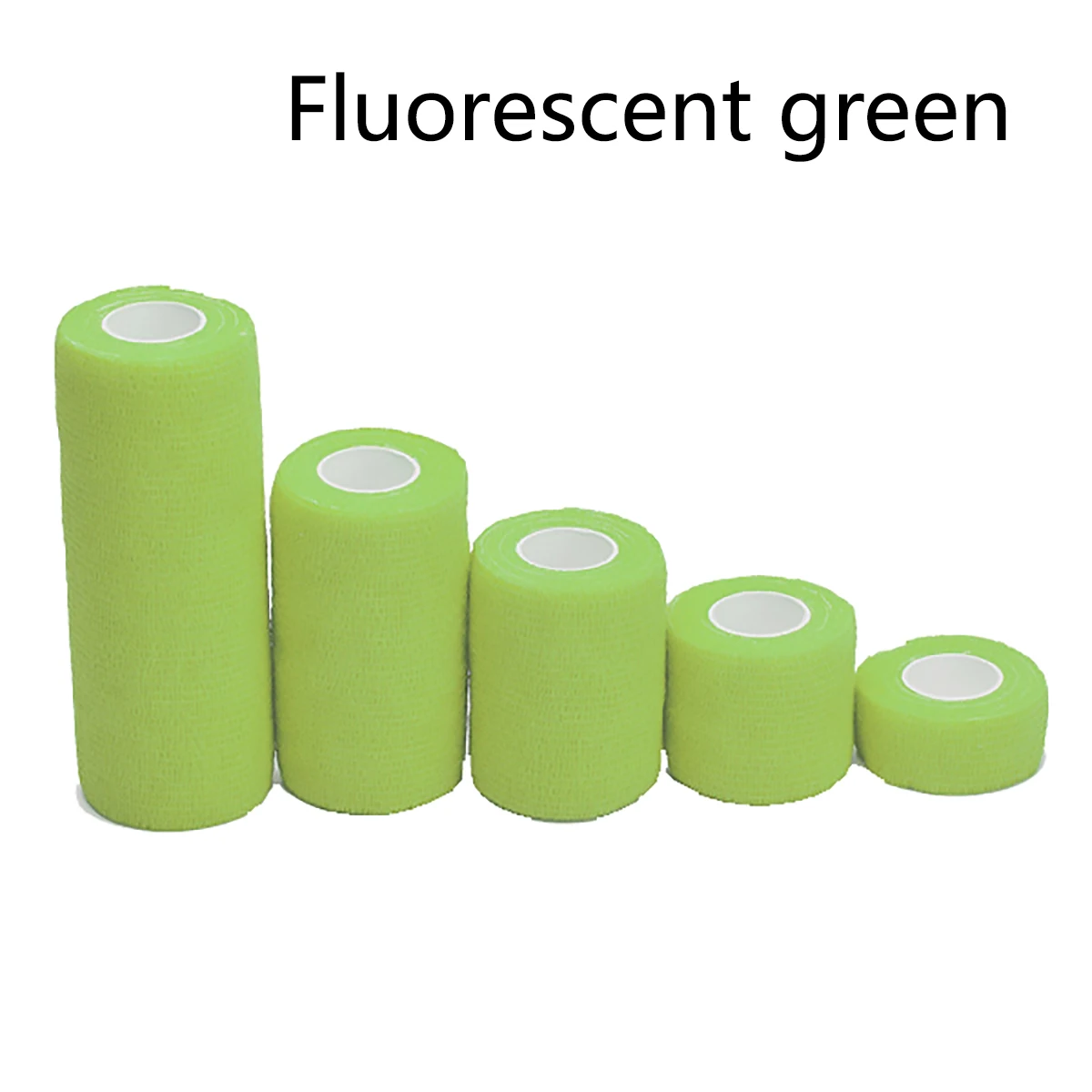 Самоклеящаяся повязка, красочный спортивный эластопласт, эластичный бинт, самоклеящаяся лента, защита от артроза колена - Цвет: fluorescent green