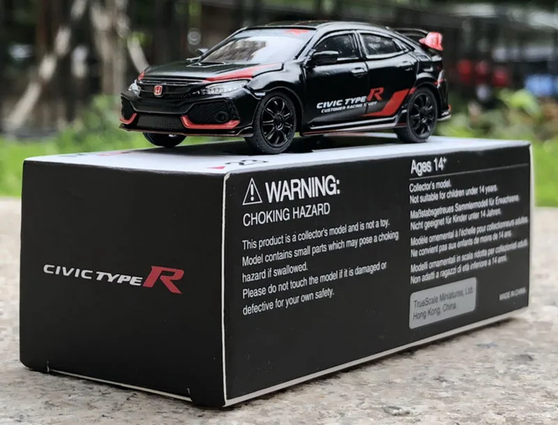 1/64 HONDA Civic Тип R FK8 игрушечные модели машин сплав литья под давлением коллекция металлические литья игрушки автомобиль - Цвет: Черный