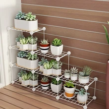 Цветок Airs крытый балкон железо Искусство Мульти мясная полка Многоэтажный провинции пространство зеленая Роза окно Botany цветочный горшок рама