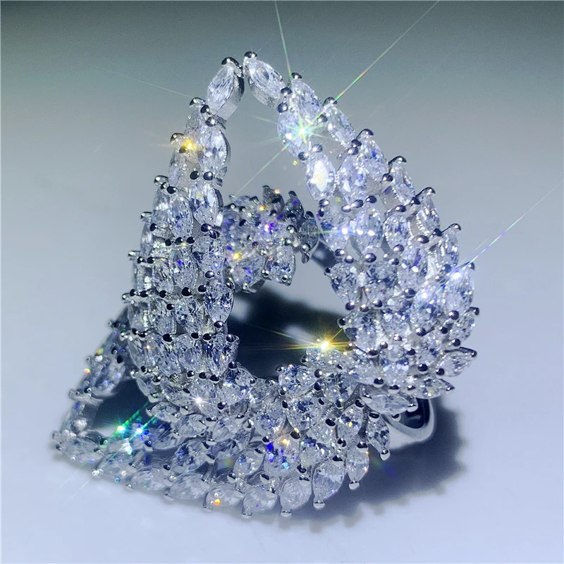 指輪・リング wing bling 925 Silver Kar Lucky Fish Moissanite Ring 925 Sterling Silver Angel Wing Rings | Real Silver Rings