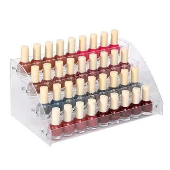 

1Pcs Multi-layer Nail Polish Display Stand Acrylic Clear Lipstick Cosmetics Varnish Display Stand Holder Organize Storage Boxes
