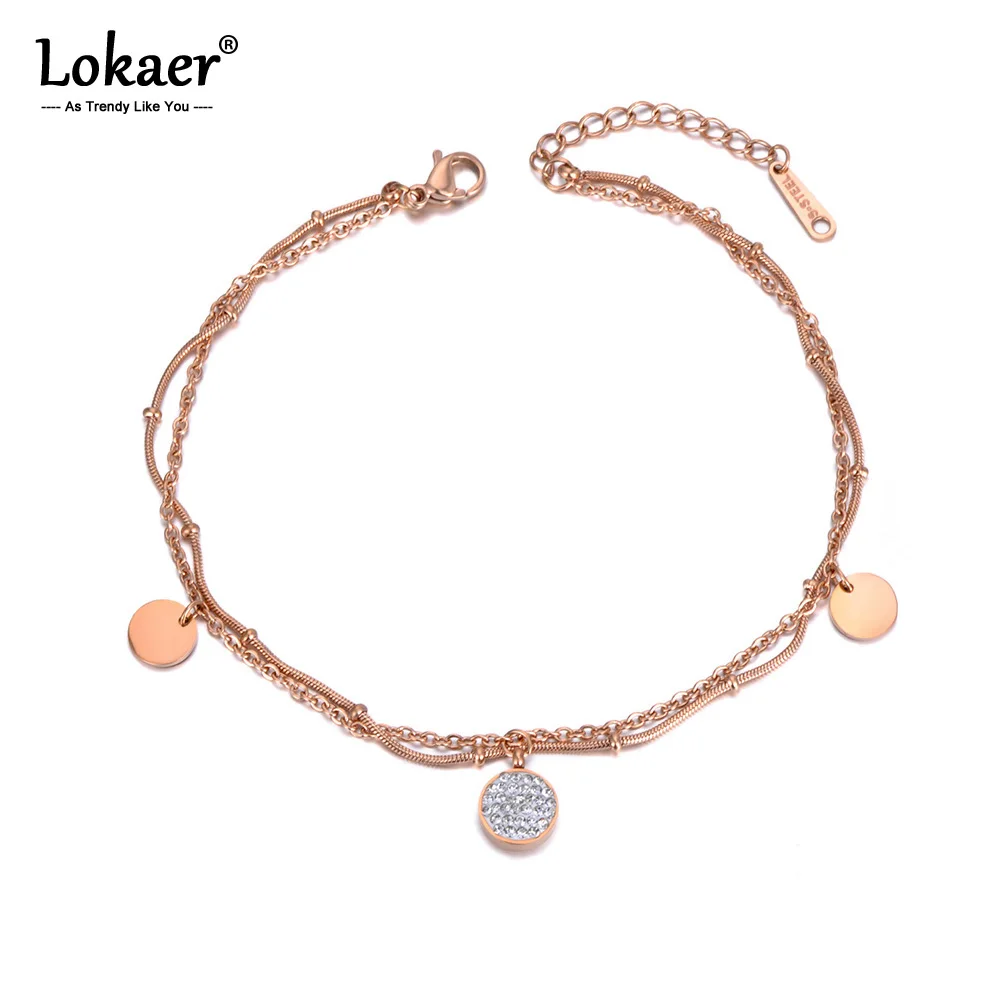 Женский двухслойный браслет Lokaer из глины с кристаллами летняя цепочка