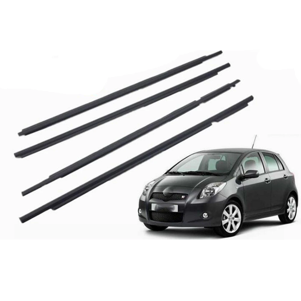 4pcs/set Car Weatherstrips Window Moulding Trim Seal Belt For Toyota