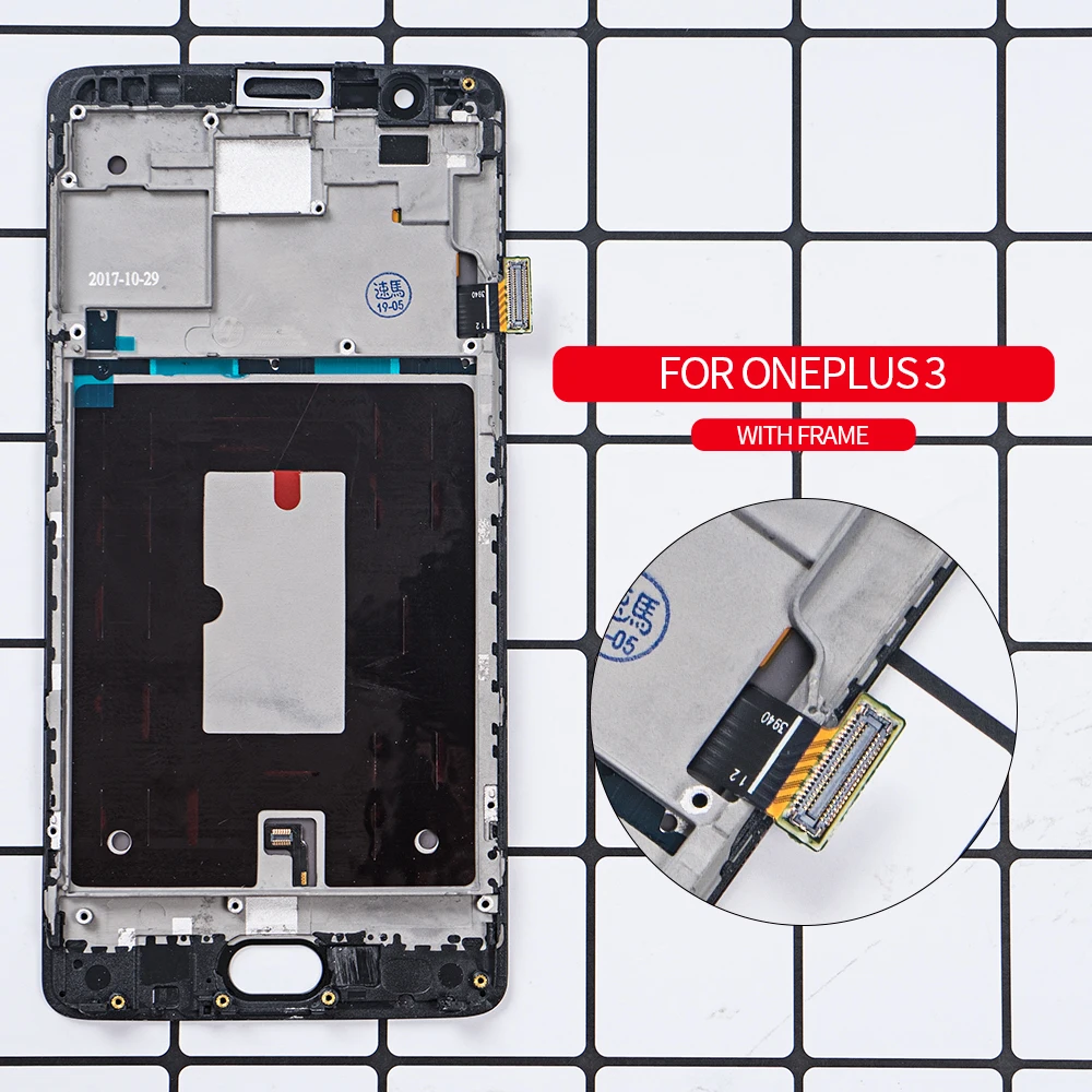 AMOLED 5 &quotЖК дисплей для Oneplus 3 3T ЖК сенсорный экран Рамка дигитайзер A3000 A3003 A3010