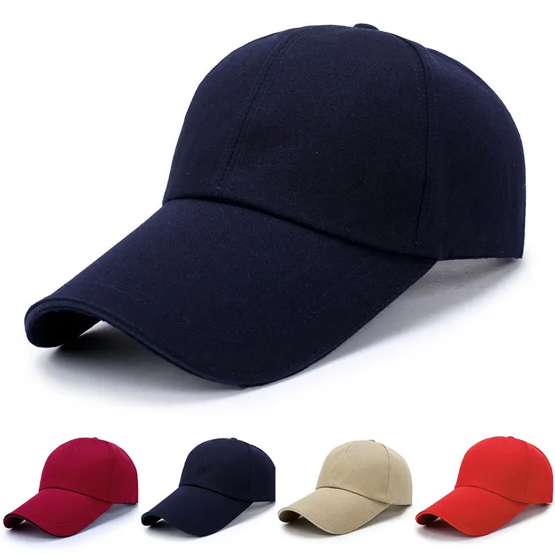 Unisex Baseball Caps Long Visor Brim Shade Sun Hat Women Men Adjustable