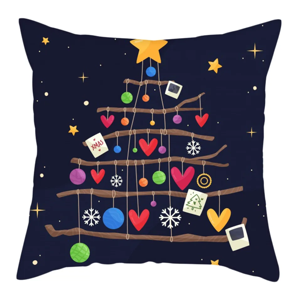 Fuwatacchi чехол для подушки в мультяшном стиле, Рождественская серия, наволочка для подушки, декоративная цветная наволочка для дивана, автомобиля, кровати, сиденья