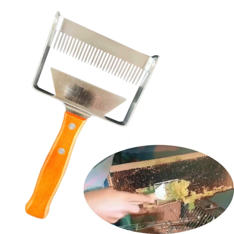 

Apiculture Uncapping Fork Iron Honeycomb Honey Scraper Wooden Handle Apicultura Equipment Uncapping Fork Beekeeping Tools B