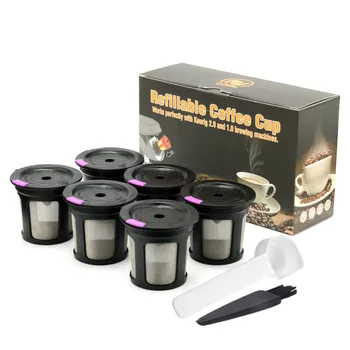 

Coffee K-Cup Pod Filters Compatible with Keurig 1.0 & 2.0 K Cup Coffee Refillable Reusable Coffee Filters Baskets