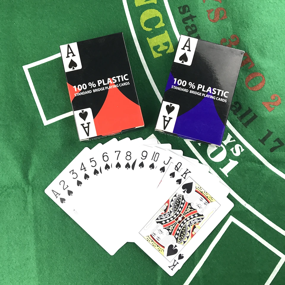 Easytoday 10Pcsset PVC Poker Cards Baccarat Texas Hold'em Plastic Playing Cards Waterproof Poker Cards Board Games (9)