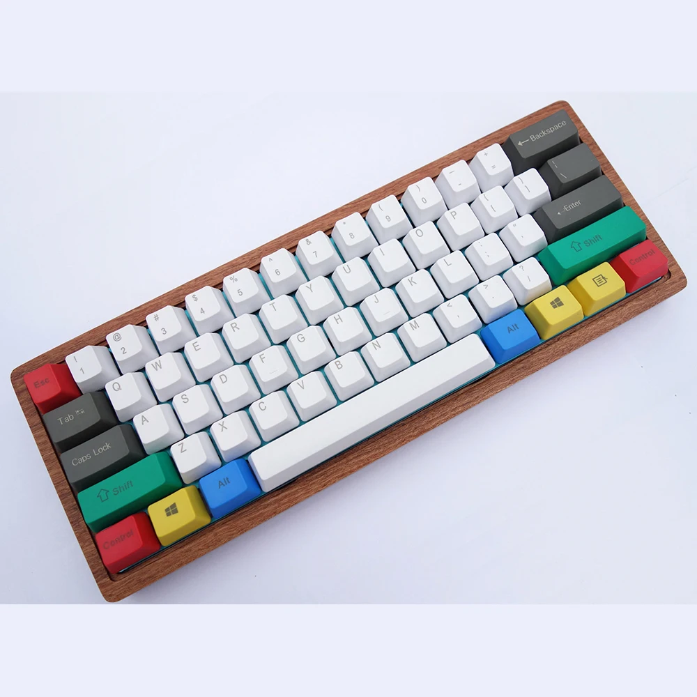 Механическая клавиатура RGB60 DIY Деревянный чехол фонарик с программируемой