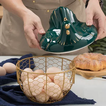 

Eggs Storage Basket With Lid Eggs Storage Basket Large Capacity Farmhouse Style Cute Multi-function