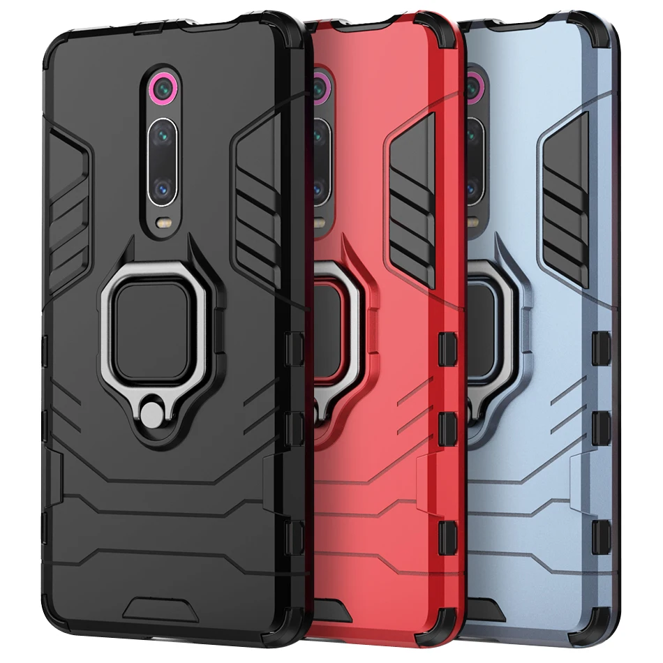

Shockproof Armor Case For xiaomi mi 9t case For xiaomi mi 9t pro case with Car Ring Holder Coque for mi 9t global cover 6.39