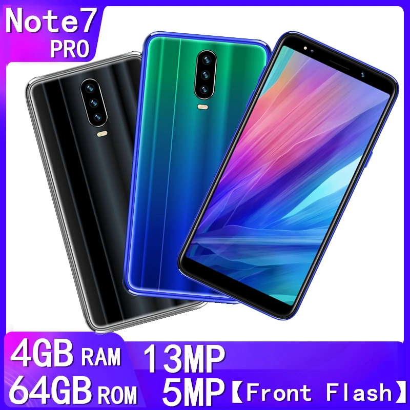 Мобильные телефоны Note 7 Pro 4 ГБ ОЗУ+ 64 Гб ПЗУ 13 МП 5," Android ...