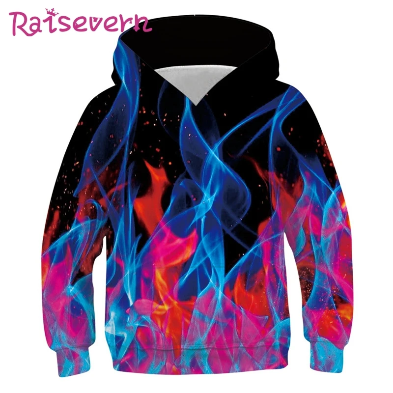 Raisvern/Детские толстовки с капюшоном с 3D принтом; толстовки с капюшоном с принтом; детские толстовки с капюшоном забавного дизайна; детская одежда; весна г