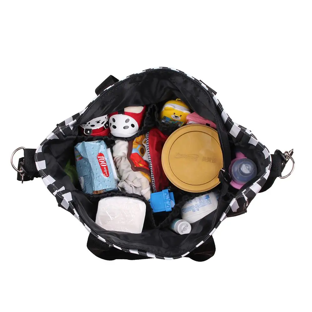 One-shoulder hand carry striped baby diaper bag mother mommy changing nappy bag maternity bags for mom travel stroller organizer