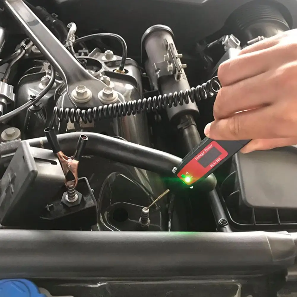 Car Digital LCD Circuit Tester Automobile Maintenance Voltage Test Pen