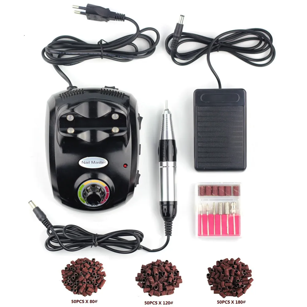 Máquina da Broca Banda para Gel Lixa de Unha Ferramenta para Manicure Rpm com 150x Elétrica Manicure Lixar Polonês Escultura 25000 2 Brocas elétricas p/ manicure e acessórios