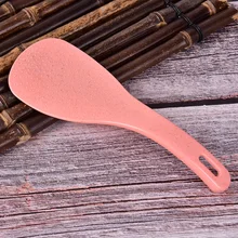 Новая пшеничная соломенная большая ложка-Лопатка для риса с антипригарным ковшом, аксессуары для кухонного стола