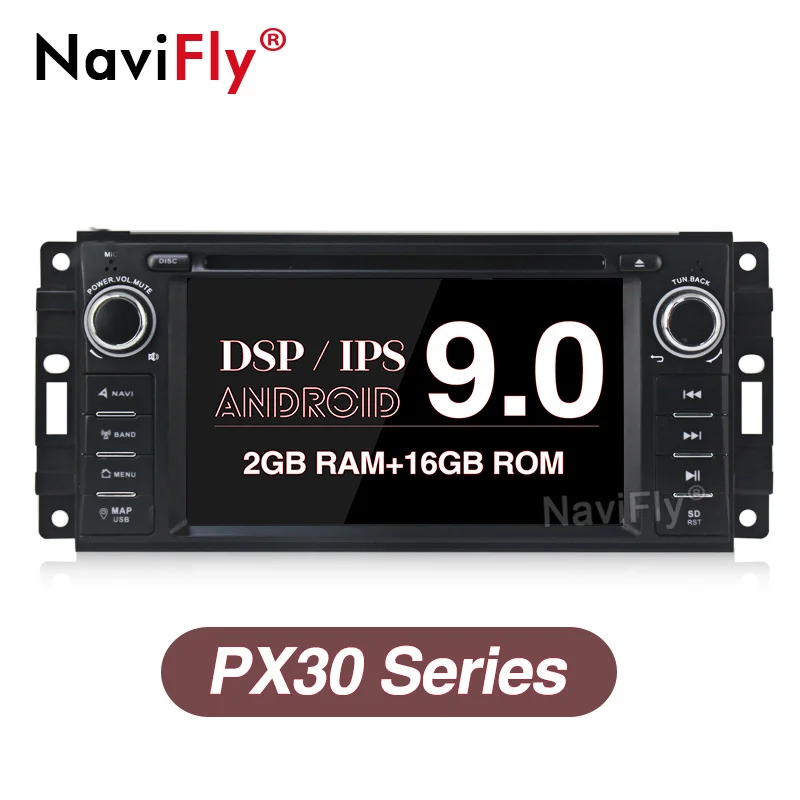 Sale NaviFly IPS DSP Android 9.0 Car Multimedia Player for Jeep grand wrangler patriot compass journey Commander Chrysler GPS Navi 0