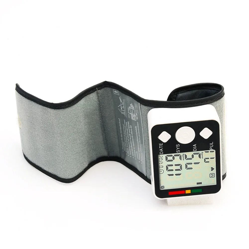 BP628 Wrist LCD Blood Pressure Monitor Meter Sphygmomanometer Cuff NonVoice Drop Shipping