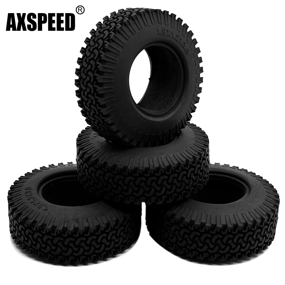 AXSPEED 4 шт. RC 1:10 гусеничная шина с бисероплетением колеса 1 9 дюйма Резиновые