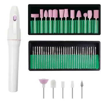 

5 in1 Electric Mini Nail Machine Art Drill Carve Grinder Professional Polisher Set Portable Nail Tools