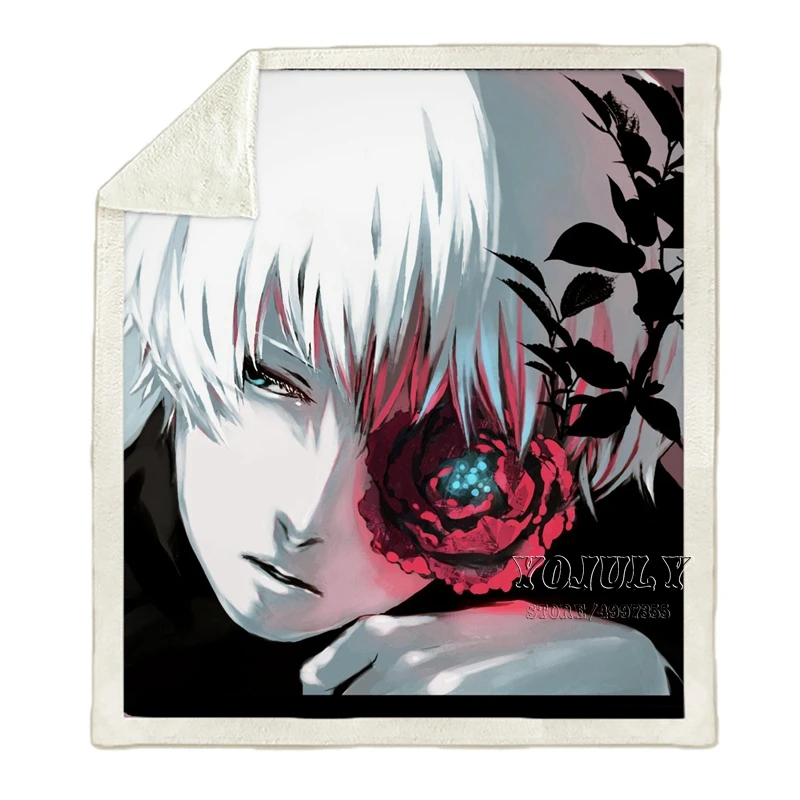 YOJULY одежда с надписью «Tokyo Ghoul Harajuku Пижама для детей и взрослых, Объёмный рисунок(3D-принт) одеяло диван Стёганое одеяло Дорожный Чехол постельного белья в стиле «хип-хоп» с рисунком из аниме фирменный магазин-аутлет K33