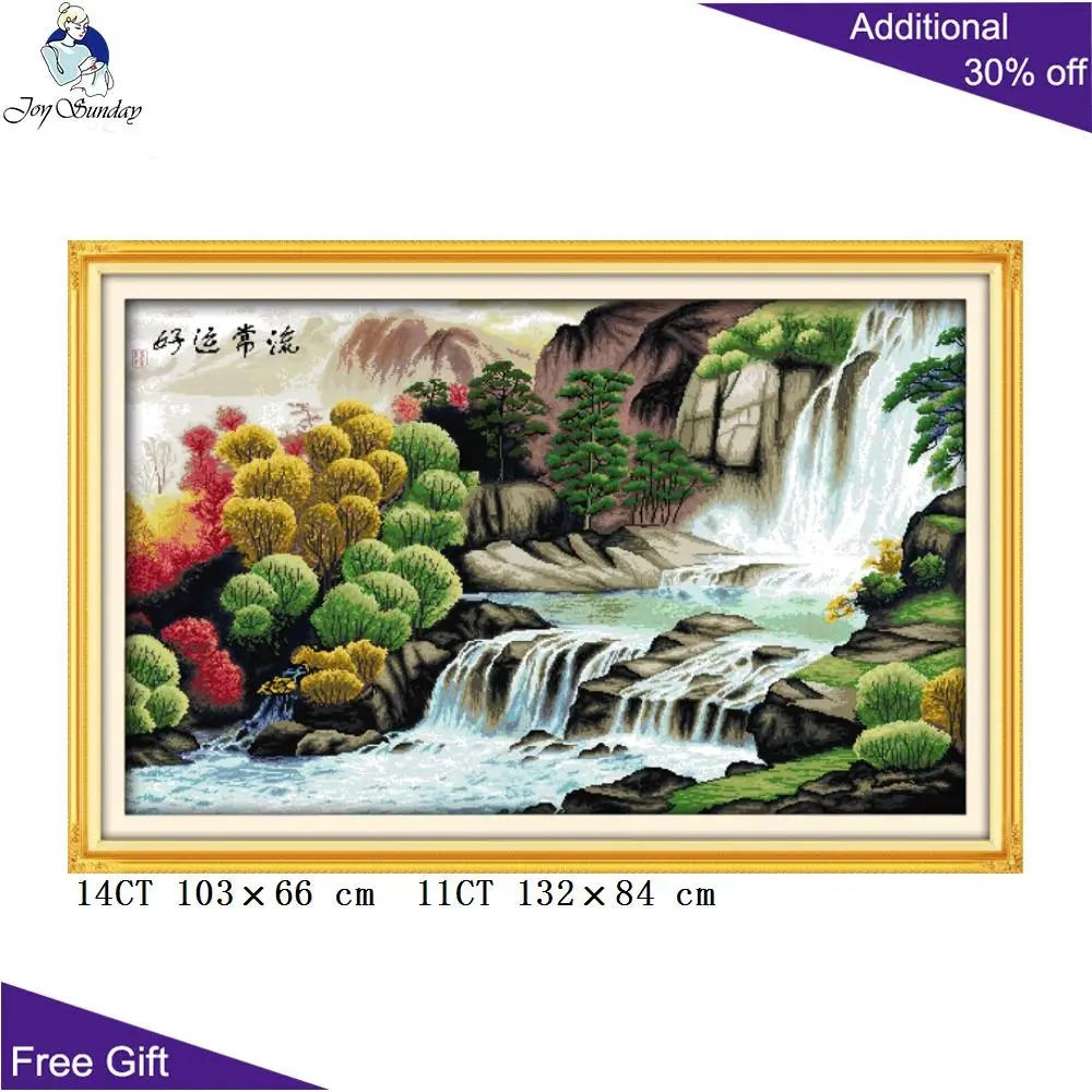Your Gift Landscape Needlework F184 14CT 11CT Counted and Stamped Home Decor Good Luck Always China Cross Stitch kits |