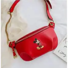 Микки Минни поясные сумки дамские нагрудные телефонные сумки женская сумка через плечо из искусственной кожи Женская поясная сумка Bolsa Feminina