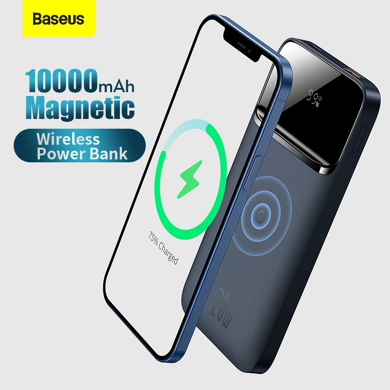Baseus w mah Magnetic Wireless Quick Charging Power Bank Digital Display For Iphone 11 12 13 Pro Huawei Xiaomi Samsung Power Bank Aliexpress