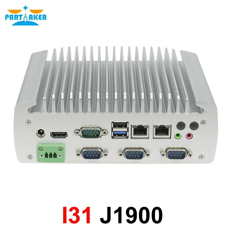 Мини-ПК промышленный с процессором Intel Celeron J1900 четырехъядерным двойной Lan Linux