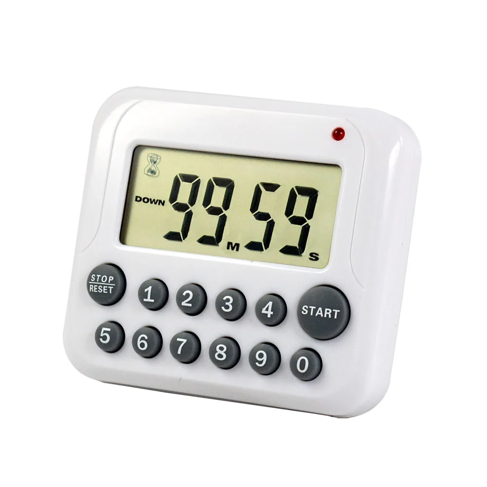 Digitale Electrical Time Timer LCD School Sports Kitchen Cooking 12 Key Count Down Up Stopcontact Magnetic Coffee Alarm Clock 2