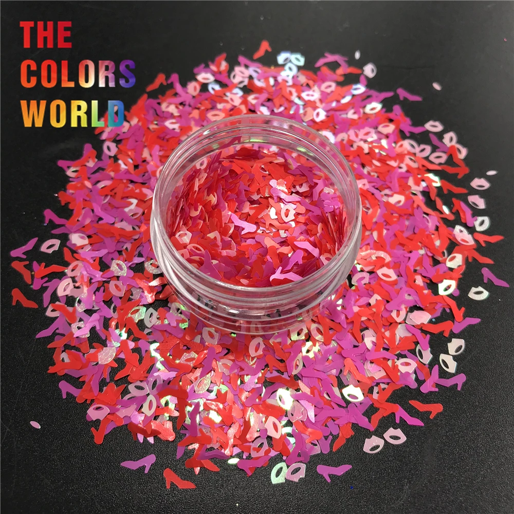 

TCT-362 Mix Lip Heart High Heels Glitter Nail Glitter Nail Art Decoration Body Art Tumbler Crafts DIY Accessories Party Supplier