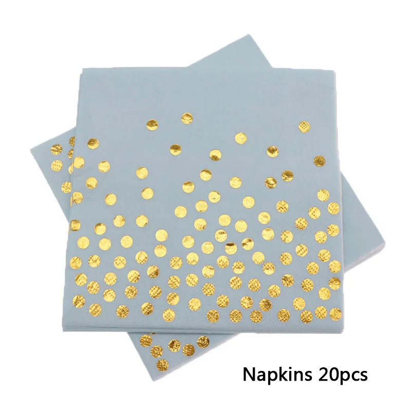 Napkins20pcs7 Лимонно-желтая одноразовая бумажная посуда украшения на день рождения для свадебного первого причастия вечерние принадлежности - Цвет: Napkins20pcs7