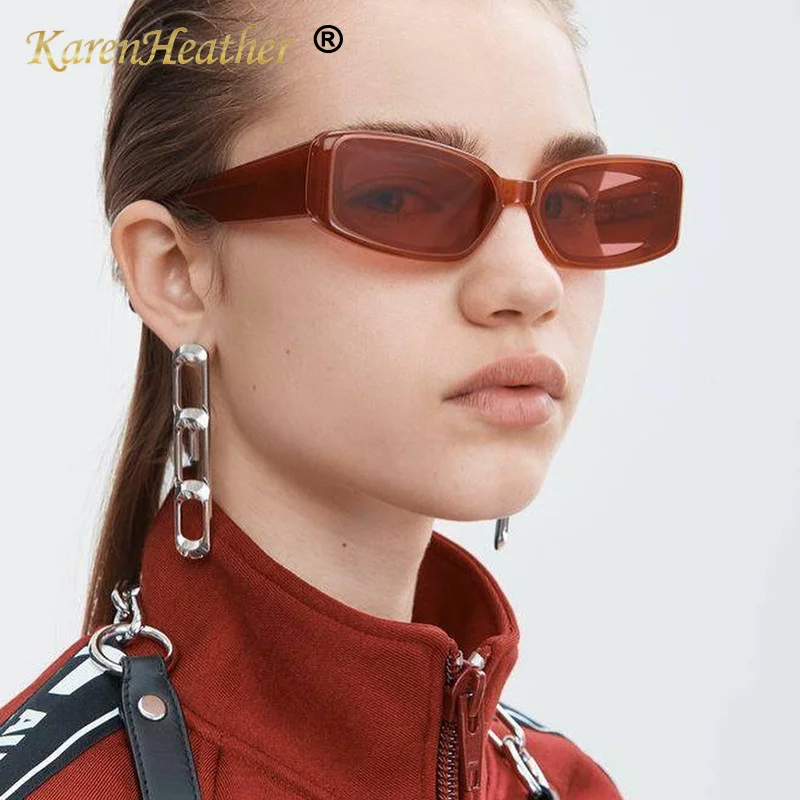 KARENHEATHER винтажные Ретро маленькие квадратные солнцезащитные очки брендовая