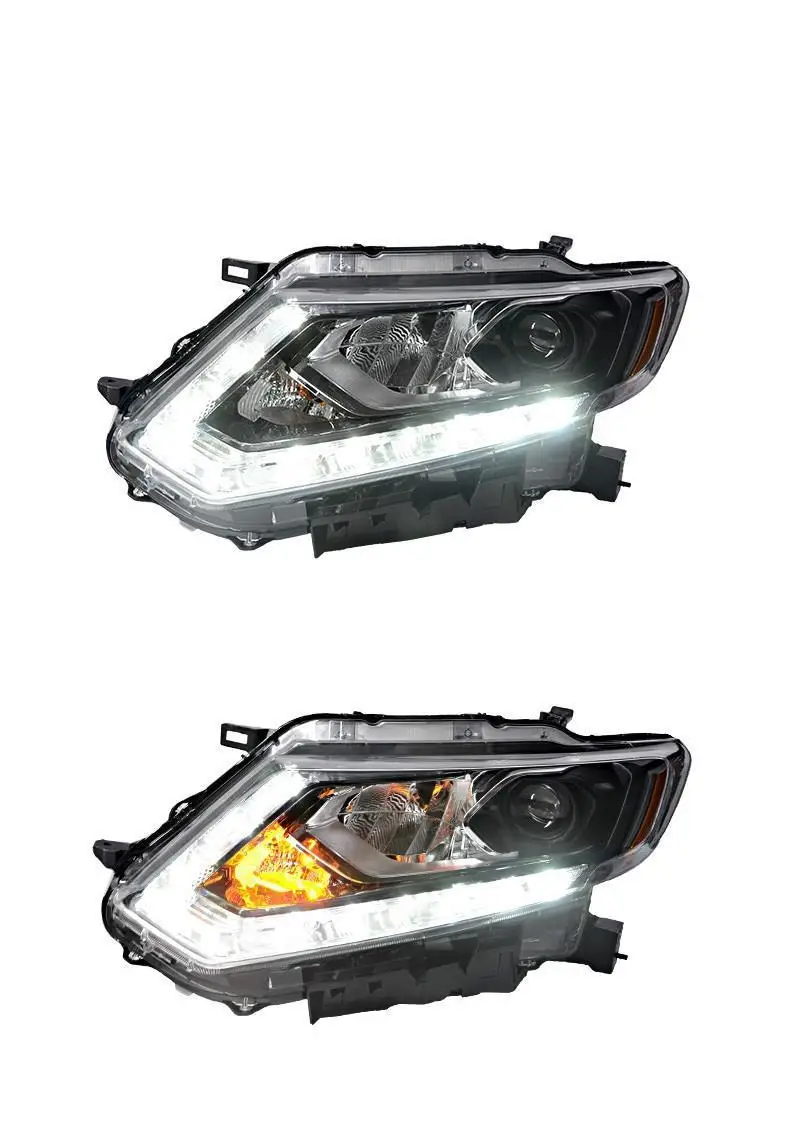 Luces Para Automovil наружные дневные лампы, ходовые Автомобильные светодиодные фары Drl, автомобильные фары в сборе 14 15 16 для Nissan X-TRAIL