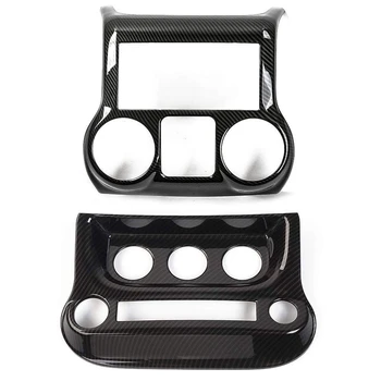 

Car Interior Center Console Dashboard Panel & Air Conditioning Switch Panel Frame Cover Trims for Jeep Wrangler 2011-2017