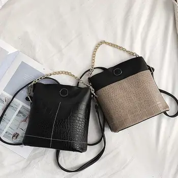 

Luxury Design Embossed Leather Bucket Bag For Women 2019 Chain Phone Coin Purse Small Shoulder Bags Women Messenger Bag #15