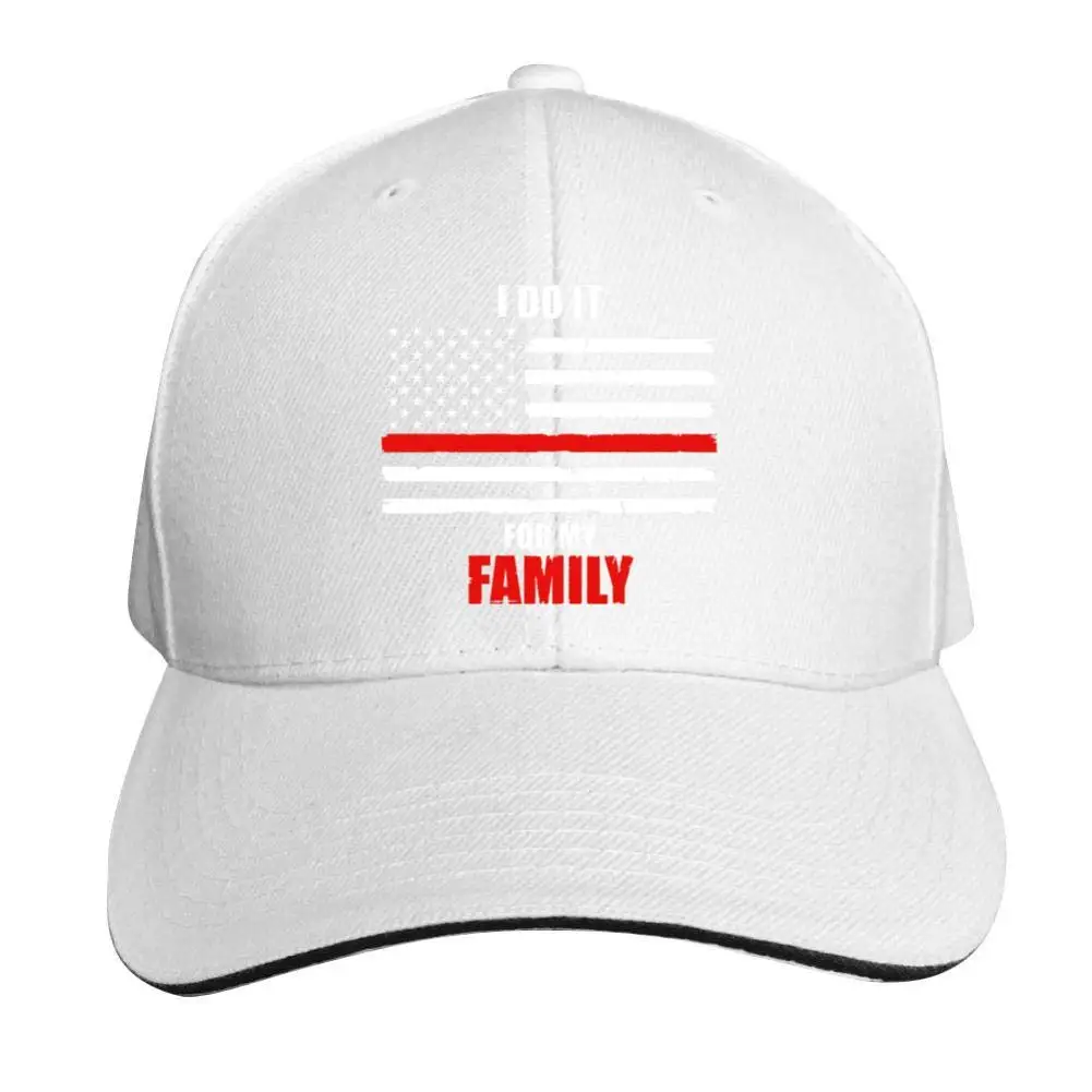 Бейсбольная Кепка унисекс I Do It for My family Firefighter support с регулируемым козырьком