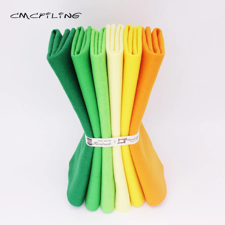 Soft Felt Fabric 6Pcs/Lot 25cmx28cm for Needlework DIY